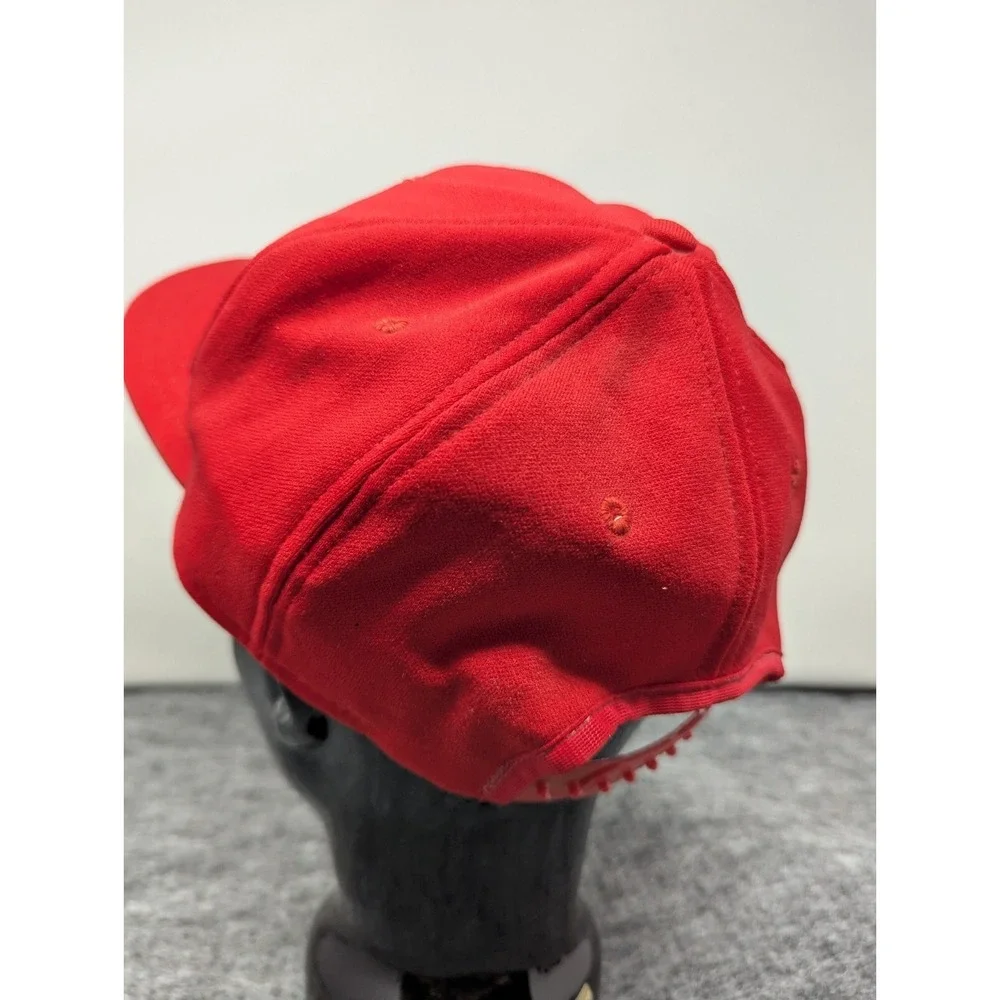Vintage‎ Louisiana Tech Bulldogs Hat AJD Red Logo Nylon Double Knit Made in USA